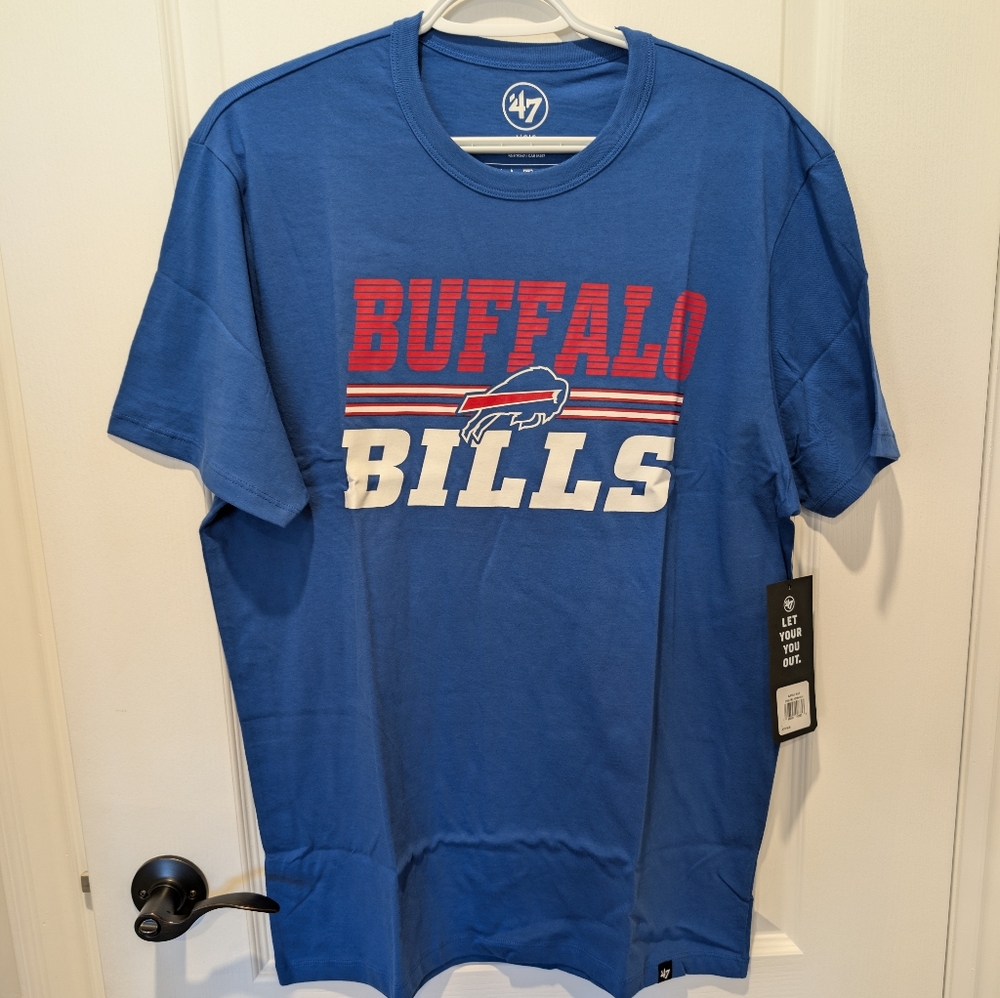 Men's Blue Buffalo Bills T-Shirt 47 Size Large NWT
